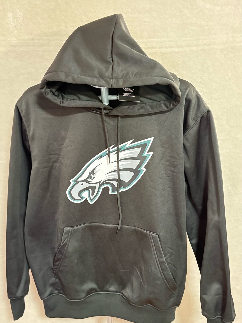 NFL Black Hoodie with Teal & White Team Accent